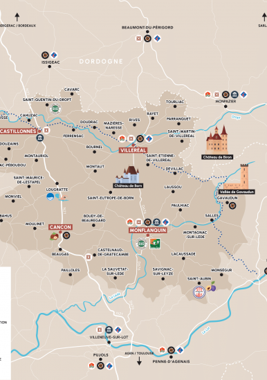 Touristic map | Cœur de Bastides Esprit Sud Périgord
