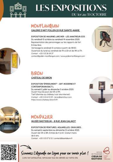 Tentoonstellingen van 1 tot en met 31 oktober