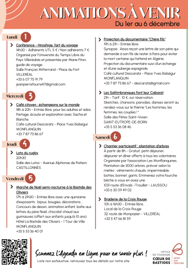 Evenementen van 16 to 30 december